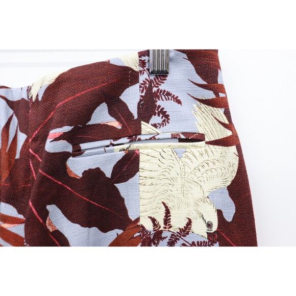 Erdem Cotton Ankle Pants Sparrow Boho Print Size 6 - Picture 7 of 11